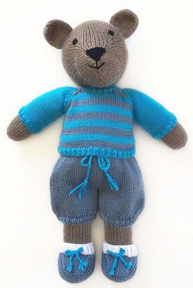 Billy teddy bear with blue outfit 19048