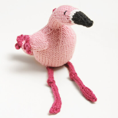 Flamingo Toy in Spud & Chloe Sweater & Blue Sky Fibers Worsted Cotton - Downloadable PDF