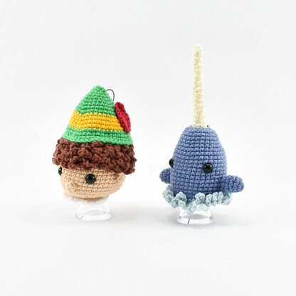 Buddy the Elf and Mr. Narwhal Ornaments