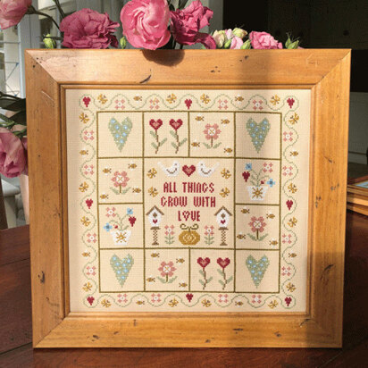 Historical Sampler Company All Things Grow With Love - Downloadable PDF