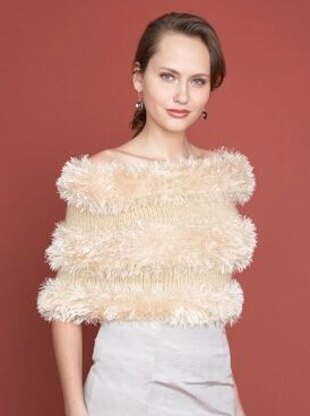 Capelet in Lion Brand Jiffy and Fun Fur - 60784A