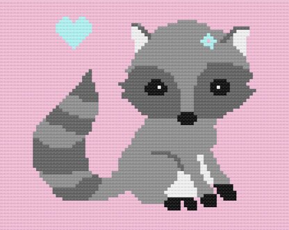 Girl Baby Raccoon Love Afghan