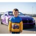 Purple Racing Car Sweater for a child