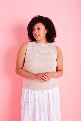 Desert Tunic - Free Top Crochet Pattern For Women in Paintbox Yarns Cotton 4 ply by Paintbox Yarns