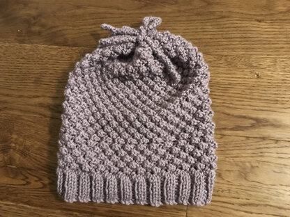 Blackberry Beanie (with Tie-top)