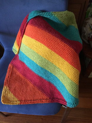 Knitted in Caron Cakes 'Rainbow Sprinkles'