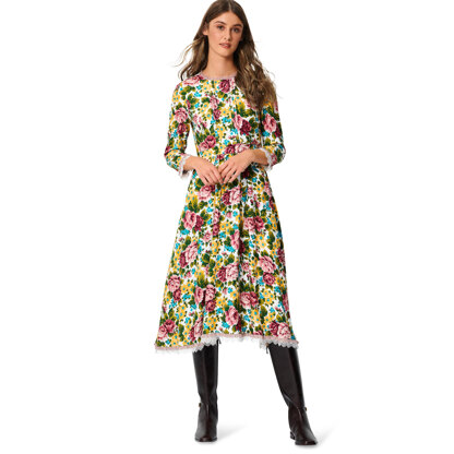 Burda Style Misses' Dress with Waistband and Wide or Narrow Skirt B5983 - Sewing Pattern