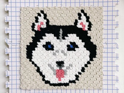 C2C Husky / Malamute Dog Blanket Square