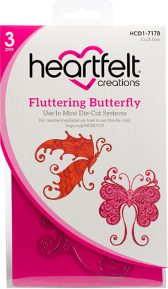 Heartfelt Creations Cut & Emboss Dies - Fluttering Butterfly