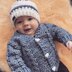 Ethan Baby Cardigan Hat and Booties Set