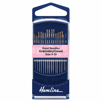 Hemline Premium Embroidery/Crewel Needles Size 5-10
