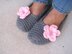 Crochet Slippers with flower