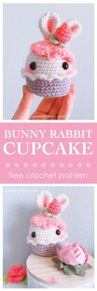 Bunny Rabbit Strawberry Cupcake