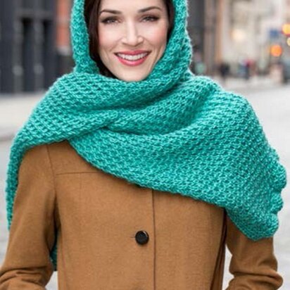 Honeycomb Wrap in Red Heart Soft Solids - LW3615 - knitting pattern