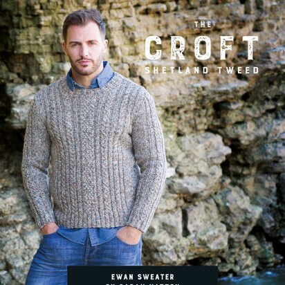 Ewan Sweater in West Yorkshire Spinners The Croft Shetland Tweed - DBP0058 - Downloadable PDF