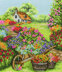 Anchor Floral Wheelbarrow Cross Stitch Kit