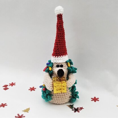 Crochet Christmas tree hedgehog