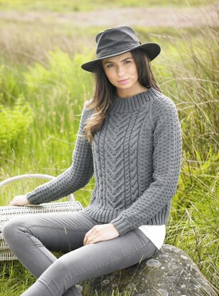 Womens' Cable Sweater in Stylecraft Special Aran