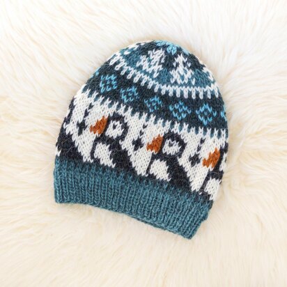 Puffin Hat - knitting pattern