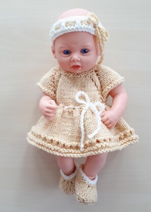 Beige Outfit for Baby Doll