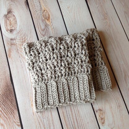 Texture Weave Boot Cuffs