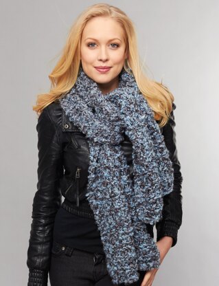 Generous Scarf to knit in Bernat Soft Boucle