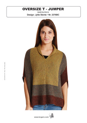 Oversize T-Jumper in BC Garn Baby Alpaca - 2376BC - Downloadable PDF