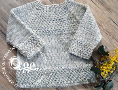 Silver Gum top down sweater - P137