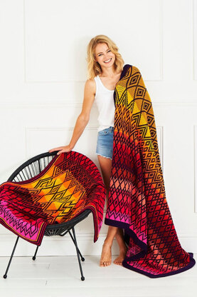 Tequila Sunrise Queen Blanket - Small