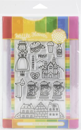 Waffle Flower Crafts Waffle Flower Stamp & Die Set - Prost Germany