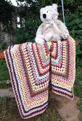 Quick Work  Scrap Yarn Crochet Baby Blanket