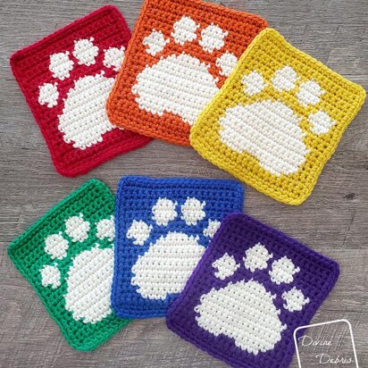 Cute Paw Print Square