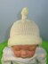 Baby Garter Stitch Cuff Topknot Beanie Hat