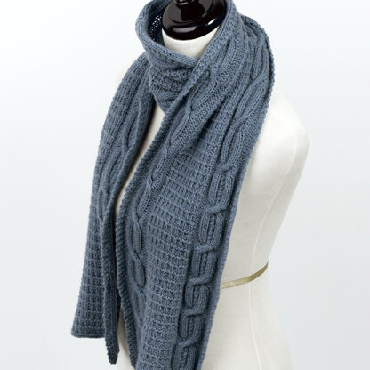 Salt Water Taffy Scarf in Valley Yarns Brodie - 999 - Downloadable PDF