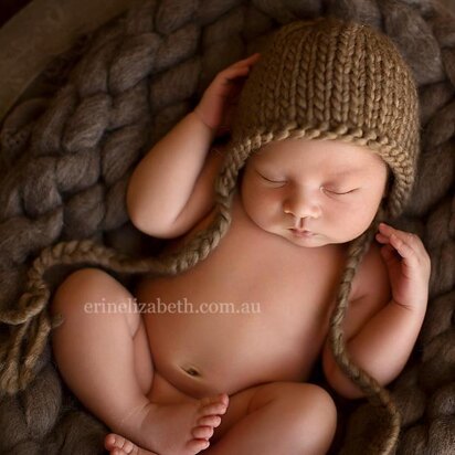 #13 Newborn chunky braid bonnet