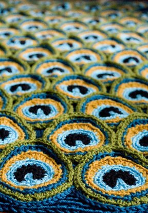 Cascade Yarns Peacock Plumes Afghan Crochet-Along Kit - Michigan
