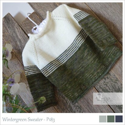 OGE Knitwear Designs P183 Wintergreen Sweater PDF