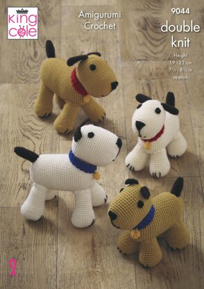 Amigurumi Dogs in King Cole Merino Blend DK - 9044pdf - Downloadable PDF