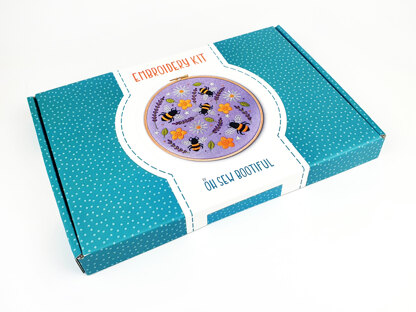 Oh Sew Bootiful Bees and Lavender Printed Embroidery Kit