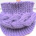 Horseshoe cable chunky cowl