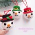 Snowman baubles with hats crochet pattern, Amigurumi snowman ornament, Ornament for small Christmas tree, Xmas nursery decor, Christmas gift