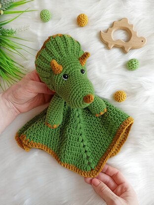 Dinosaur baby blanket online crochet pattern