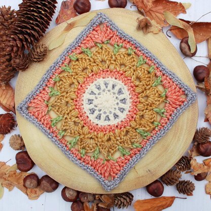 Autumn Turn Afghan Block