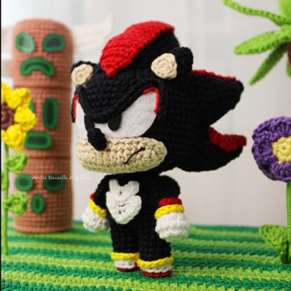 Shadow the Hedgehog Amigurumi Crochet Pattern – PDF Digital Download (English)