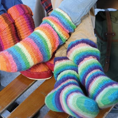 Mount Mocco Socks in Regia Stripemania 6-ply Color