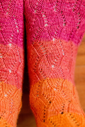 Taffy Toes Socks in SweetGeorgia Party of Five Gradient Mini-Skein Sets - Downloadable PDF