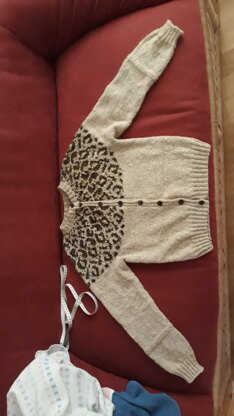 Panthera yoke cardigan