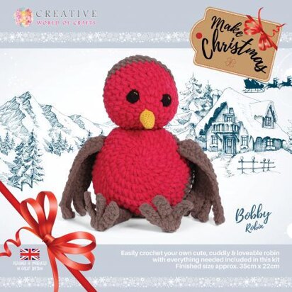 Creative World of Crafts Knitty Critters Christmas Robbin - 32cm