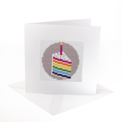 Stitchfinity Cake Mini Card Cross Stitch Kit - 13cm x 13cm