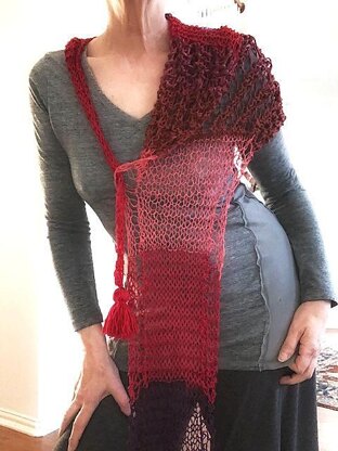 Vermillion shawl